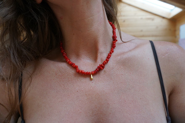 Coral Necklace 16"
