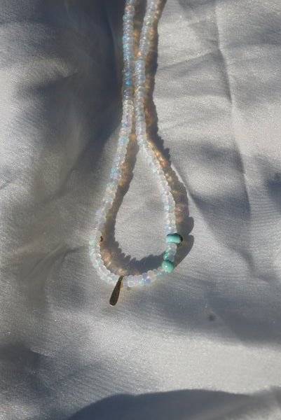 Opal and Turquoise Necklace 16"