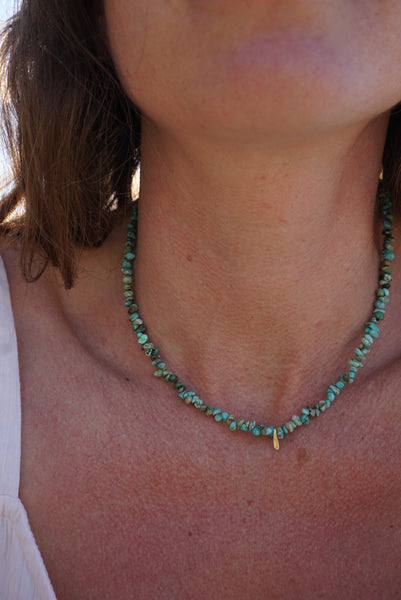 Petite Turquoise Necklace 15"